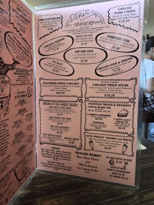 Menu photo 4 Peggy Sue's 50's Diner Yermo, CA
