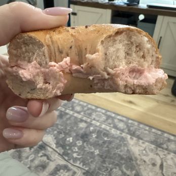5th Ave Bagelry - Very little cream cheese. I also hate a bagel that's been cut in half vertically - Bagels Near Me - Anaheim, California 5th Ave Bagelry - Very little cream cheese. I also hate a bagel that's been cut in half vertically - Bagels Near Me - Anaheim, California