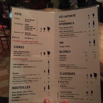 Yer'Mad - The menu (not including the seasonal beers) - Dive Bars Near Me - Montreal, Quebec Yer'Mad - The menu (not including the seasonal beers) - Dive Bars Near Me - Montreal, Quebec
