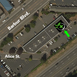Today's Herbal Choice Barbur - HEADING SOUTH ON SW BARBUR BLVD:
Just South of SW 30th Avenue, turn LEFT on SW Alice St (just before the Crosswalk with the flashing yellow