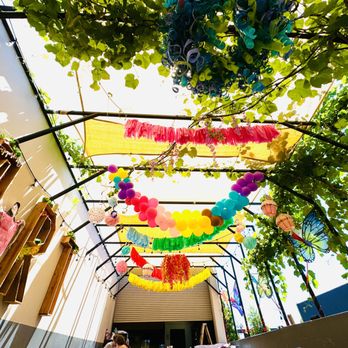 Tupperberry Art Studio - Outside patio for summer art camps get filled with grape vines. - Art Classes Near Me - Tustin, California