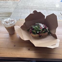 Iced Latte and Avocado Toast Iced Latte and Avocado Toast