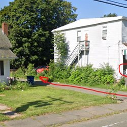 Shea Garage - Can't see it from the street - look for the small sign / driveway where King St. meets Grove Street (Route 31) in Vernon, CT.