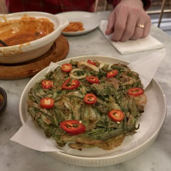 ONDO Jersey City - Seafood scallion pancake - Korean Near Me - Jersey City, New Jersey ONDO Jersey City - Seafood scallion pancake - Korean Near Me - Jersey City, New Jersey