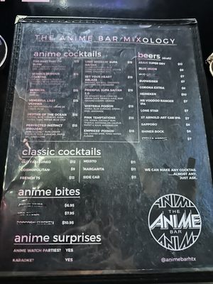 Menu photo 4 The Anime Bar Sugar Land, TX