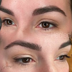 Natural Beauty Permanent Cosmetics By Kelly - Healed powder brow and shade eyeliner tattoo first session Prescott Arizona