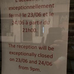 Les Patios du Marais - -reception can be closed unexpectedly.