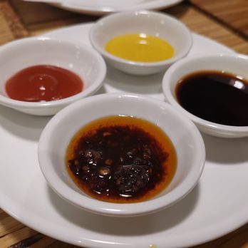 Little Bird Dim Sum - Complimentary sauces - spicy, chilli, mustard, soy - Dim Sum Near Me - Vancouver, British Columbia Little Bird Dim Sum - Complimentary sauces - spicy, chilli, mustard, soy - Dim Sum Near Me - Vancouver, British Columbia