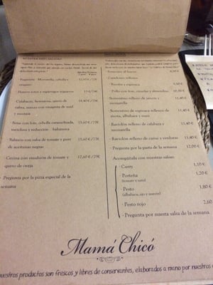 Menu photo 2 Mamá Chicó La Coruña, C Menu photo 2 Mamá Chicó La Coruña, C