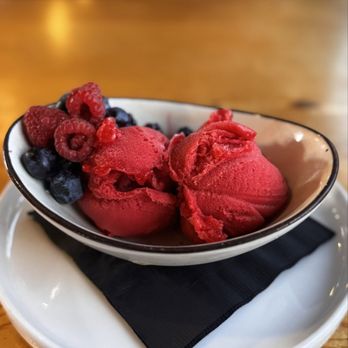 Bird & Jim - Raspberry sorbet - New American Near Me - Estes Park, Colorado Bird & Jim - Raspberry sorbet - New American Near Me - Estes Park, Colorado