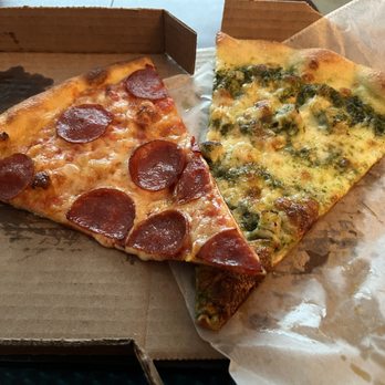 Pit Stop Pizza - Pepperoni and Pesto Chicken slices - Pizza Near Me - San Diego, California