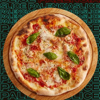 Jersey Slice - a pizza on a wooden board - Pizza Near Me - St. Augustine, Florida