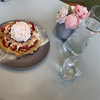 Demetres Downtown Markham - Strawberry Waffle - Desserts Near Me - Markham, Ontario