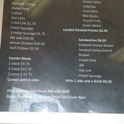 Big Boy's Bbq Express - Menu as of 8/21/2015