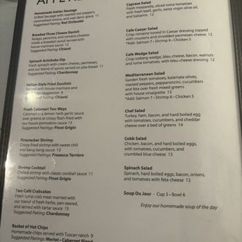 Cafe Pasta - May 2026 menu - Italian Near Me - Greensboro, North Carolina
