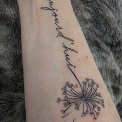 Stencil Theory - Arm inscription