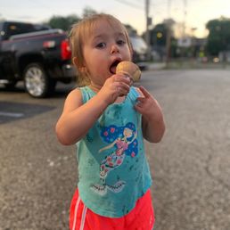 My little niece V-V enjoying a kiddie cone while my husband and her dad went to the movies with the boys!