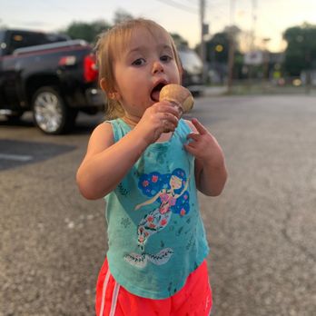 Zesto - My little niece V-V enjoying a kiddie cone while my husband and her dad went to the movies with the boys! - Fast Food Near Me - Evansville, Indiana