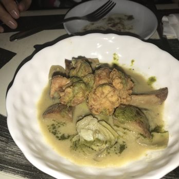 Traif - Crispy Sweetbreads with potato and artichoke - New American Near Me - Brooklyn, New York Traif - Crispy Sweetbreads with potato and artichoke - New American Near Me - Brooklyn, New York