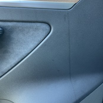 Deep Reflections - Uncleaned door panel after window installation. - Auto Detailing Near Me - Los Gatos, California