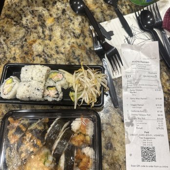 Kujira - What I got. Missing a full sushi - Ramen Near Me - Fort Collins, Colorado