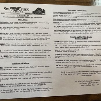 Six Mile Creek Vineyard - Wine And Spirits List - Wineries Near Me - Ithaca, New York