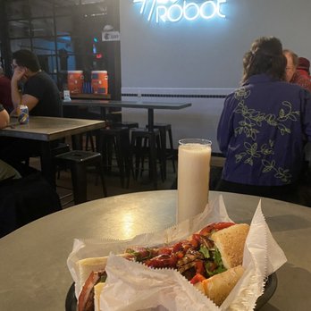 Poe's Sandwich Joint - a hot dog and a glass of milk - Sandwiches Near Me - Philadelphia, Pennsylvania Poe's Sandwich Joint - a hot dog and a glass of milk - Sandwiches Near Me - Philadelphia, Pennsylvania