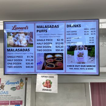 Leonard's Bakery - Menu - Bakeries Near Me - Honolulu, Hawaii