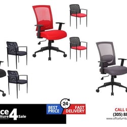 Office Furniture 4 Sale - Ergonomic Mesh Office Chairs & matching Visitor Chairs found locally at OfficeFurniture4Sale.com - your Miami Office Furniture Warehouse!