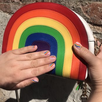 Spruce Nail Shop - Pride nails  The Staple with Nail Art (full hand) - Nail Salons Near Me - Cincinnati, Ohio