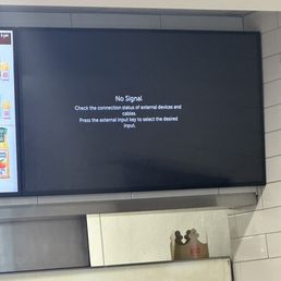a menu on the wall