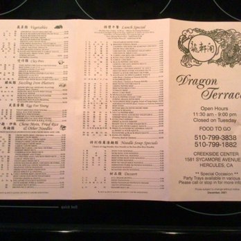 Dragon Terrace - Menu June 2022 - Chinese Near Me - Hercules, California