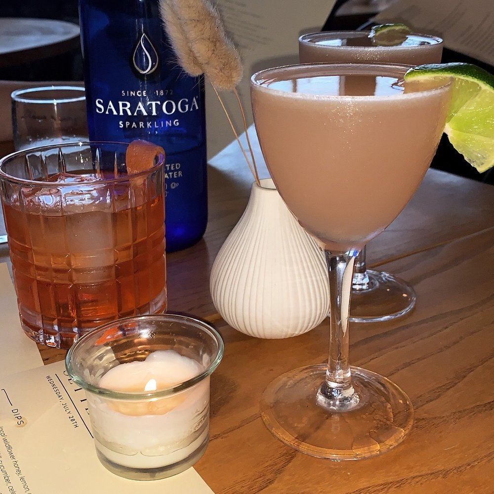 Settler - Negroni (left) and Ginger Rogers (right) - Mediterranean Near Me - Salem, Massachusetts Settler - Negroni (left) and Ginger Rogers (right) - Mediterranean Near Me - Salem, Massachusetts