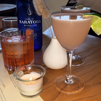 Settler - Negroni (left) and Ginger Rogers (right) - Mediterranean Near Me - Salem, Massachusetts Settler - Negroni (left) and Ginger Rogers (right) - Mediterranean Near Me - Salem, Massachusetts