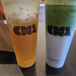 Jasmine jade avocado cream foam and blueberry oat milk matcha latte Jasmine jade avocado cream foam and blueberry oat milk matcha latte