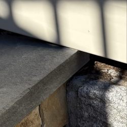 KGJ Fence - Inside patio on wall cap