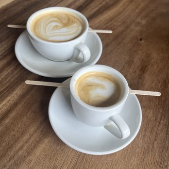 Koffy Brunch & Bistro - Caramel latte and Cortadito (smaller one) - Breakfast & Brunch Near Me - Humacao, Puerto Rico Koffy Brunch & Bistro - Caramel latte and Cortadito (smaller one) - Breakfast & Brunch Near Me - Humacao, Puerto Rico