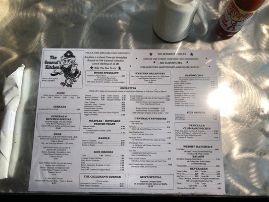 Menu photo 1 General's Kitchen Ocean City, MD