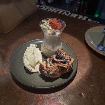 Meesh Meesh - Babka with cream cheese frosting, malabi - Tapas/Small Plates Near Me - Louisville, Kentucky Meesh Meesh - Babka with cream cheese frosting, malabi - Tapas/Small Plates Near Me - Louisville, Kentucky