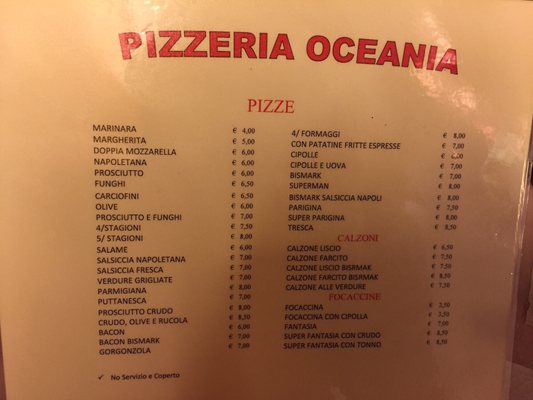 Menu photo 2 Oceania Lainate, MI Menu photo 2 Oceania Lainate, MI
