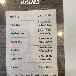Some updated times Some updated times
