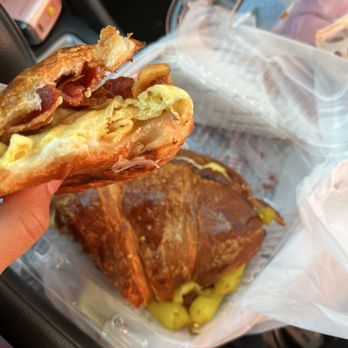 Cafe Donuts - #2 bacon egg cheese Croissant  10/10 - Coffee & Tea Near Me - West Covina, California