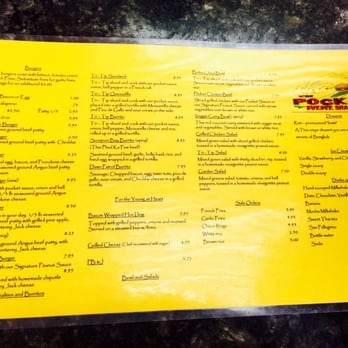 Pocket Burger Shack - The menu!) - Burgers Near Me - Sunset Beach, California