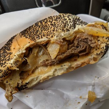 Donkey's Place - Cheesesteak with onions (interior) - Cheesesteaks Near Me - Camden, New Jersey