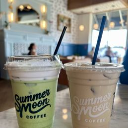 Blueberry Coconut Matcha Latte