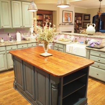 Wallscapers - Green Cabinets with glaze finish - Painters Near Me - Raleigh, North Carolina