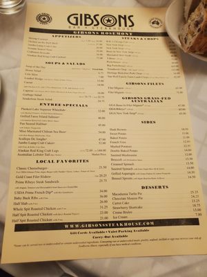 Menu photo 7 Gibsons Bar & Steakhouse Rosemont, IL Menu photo 7 Gibsons Bar & Steakhouse Rosemont, IL