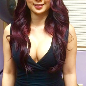 HM Salon - May 14, 2016 I love changing it up. Hang is done, i always leave feeling fabulous!!! We're calling this concoction  "Red Hot Violet" - Blow Dry/Out Services Near Me - Houston, Texas
