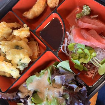 Ju Hachi - Mixed Tempura with chef special sashimi - Sushi Bars Near Me - Sacramento, California Ju Hachi - Mixed Tempura with chef special sashimi - Sushi Bars Near Me - Sacramento, California