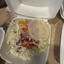 Japanese Kitchen - Cabbage salad with ginger dressing. If you get this to go make sure you get extra dressing.